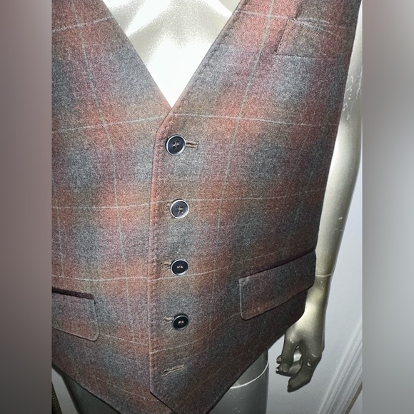 Ted Baker London Brown Checkered Vest - Picture 8 of 10